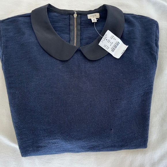 NWT Navy JCrew Factory blouse 2058 Size Med - Picture 1 of 7